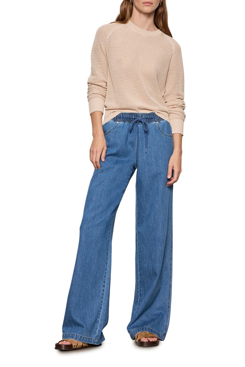 All Aboard Cotton & Linen Pants, Alternate, color, CELESTIAL BLUE