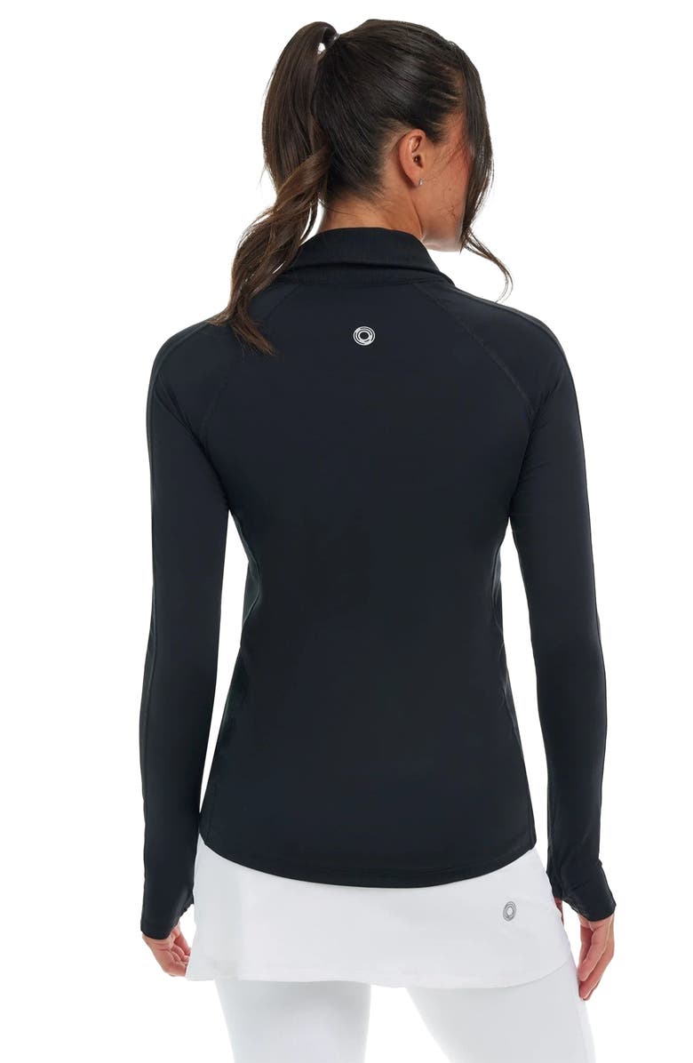 BloqUV Women's Long Sleeve Quarter Zip Polo, Alternate, color, Black