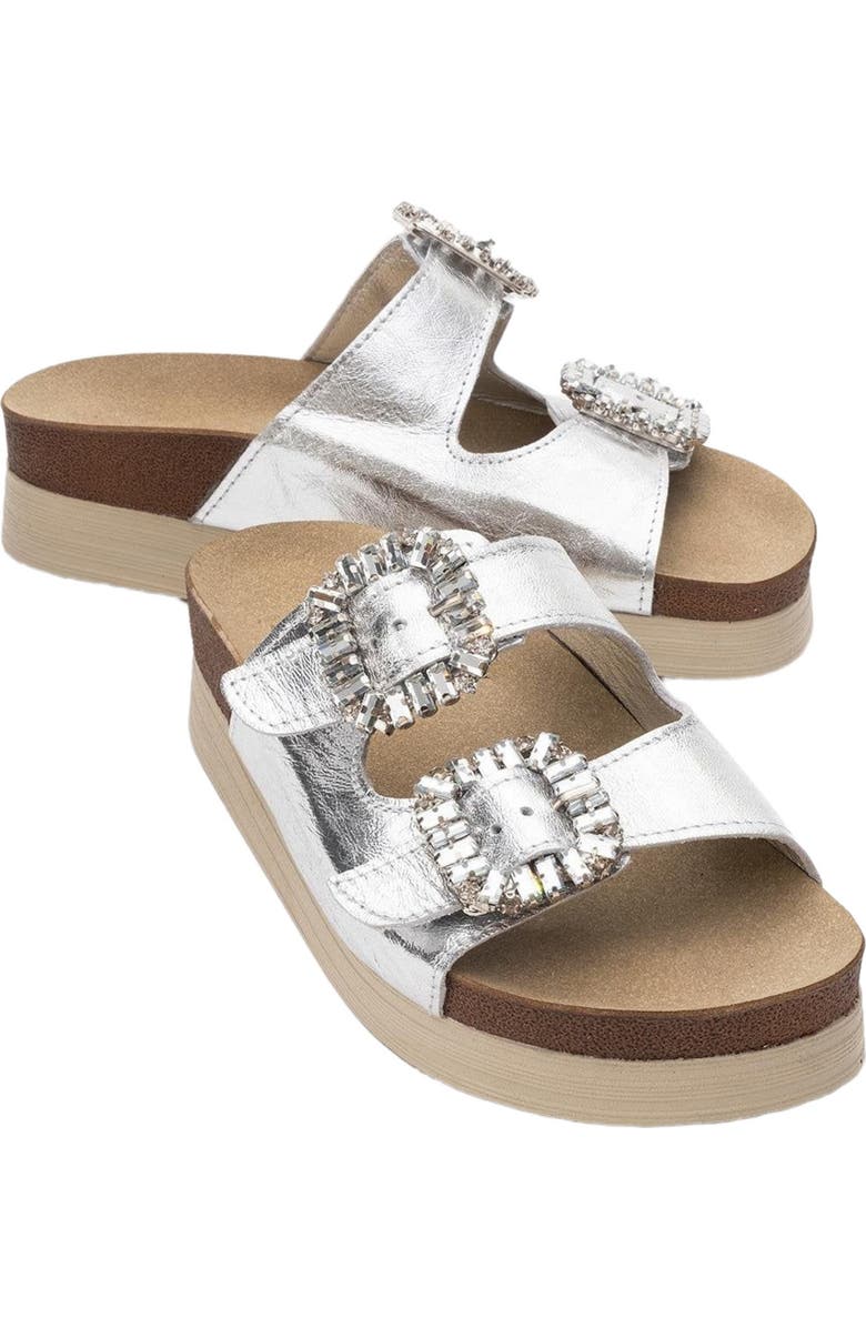 Forever & Always Shoes Polacca Leather Slide Sandal, Main, color,