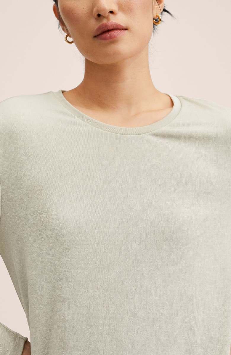 MANGO Shiny Knit Long Sleeve Maxi Dress, Alternate, color, 