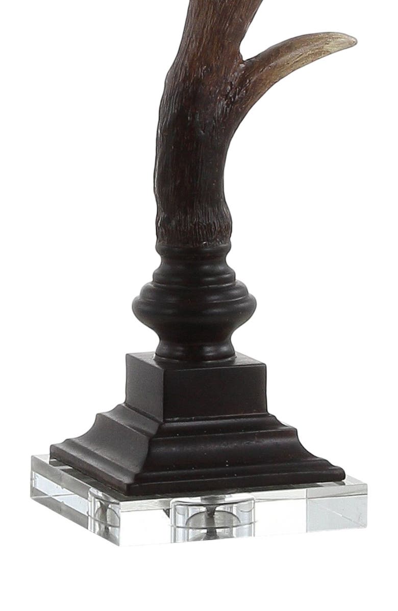 JONATHAN Y Antler 29.5" Rustic Resin/Crystal LED Table Lamp, Alternate, color, Brown