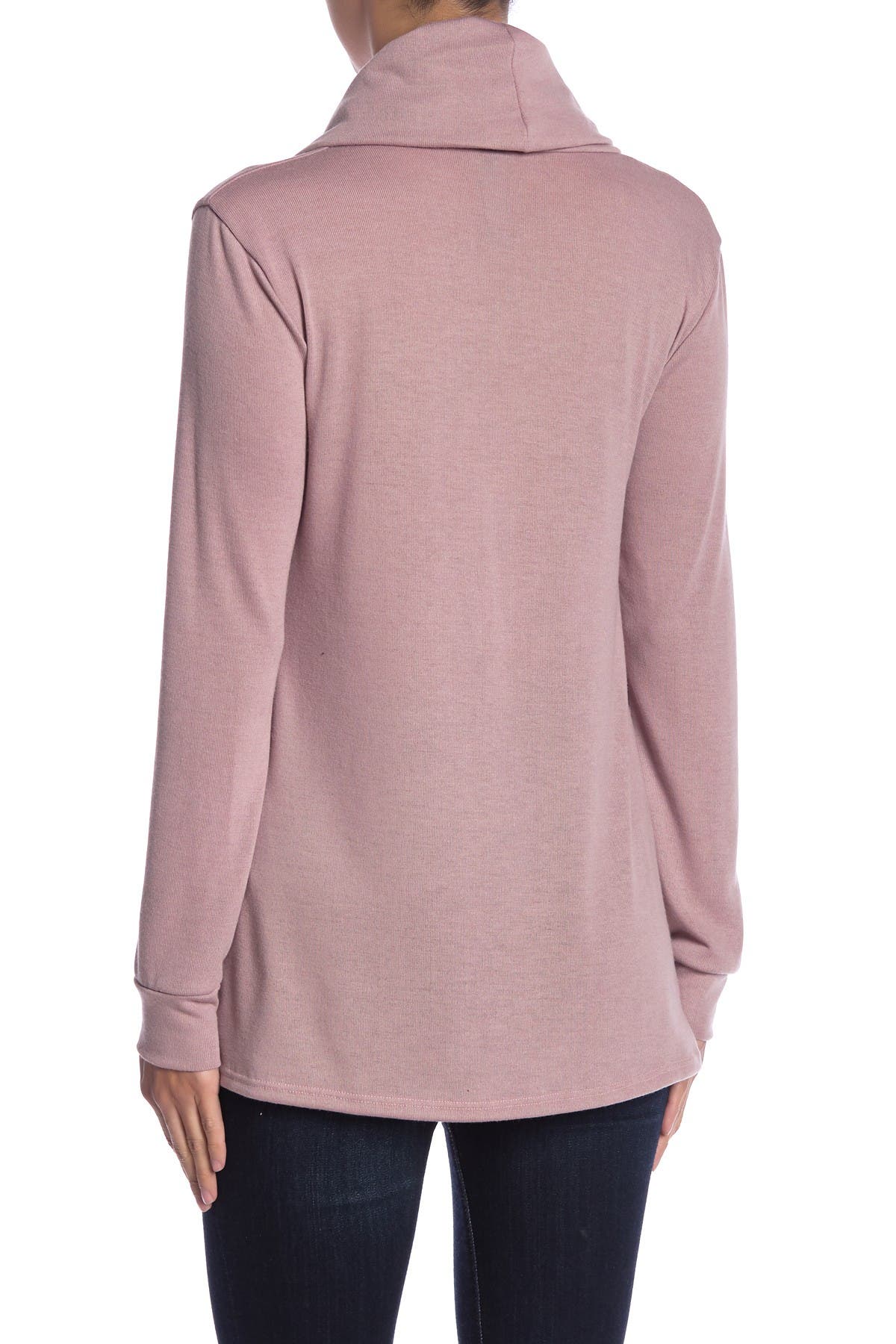 Cowl Neck High/Low Tunic Sweater - image 2