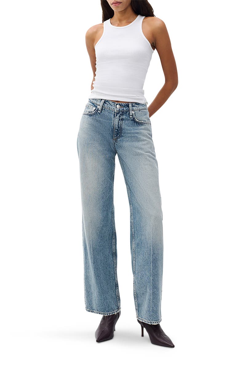rag & bone Cam Low Rise Relaxed Straight Jeans, Alternate, color, Rosland