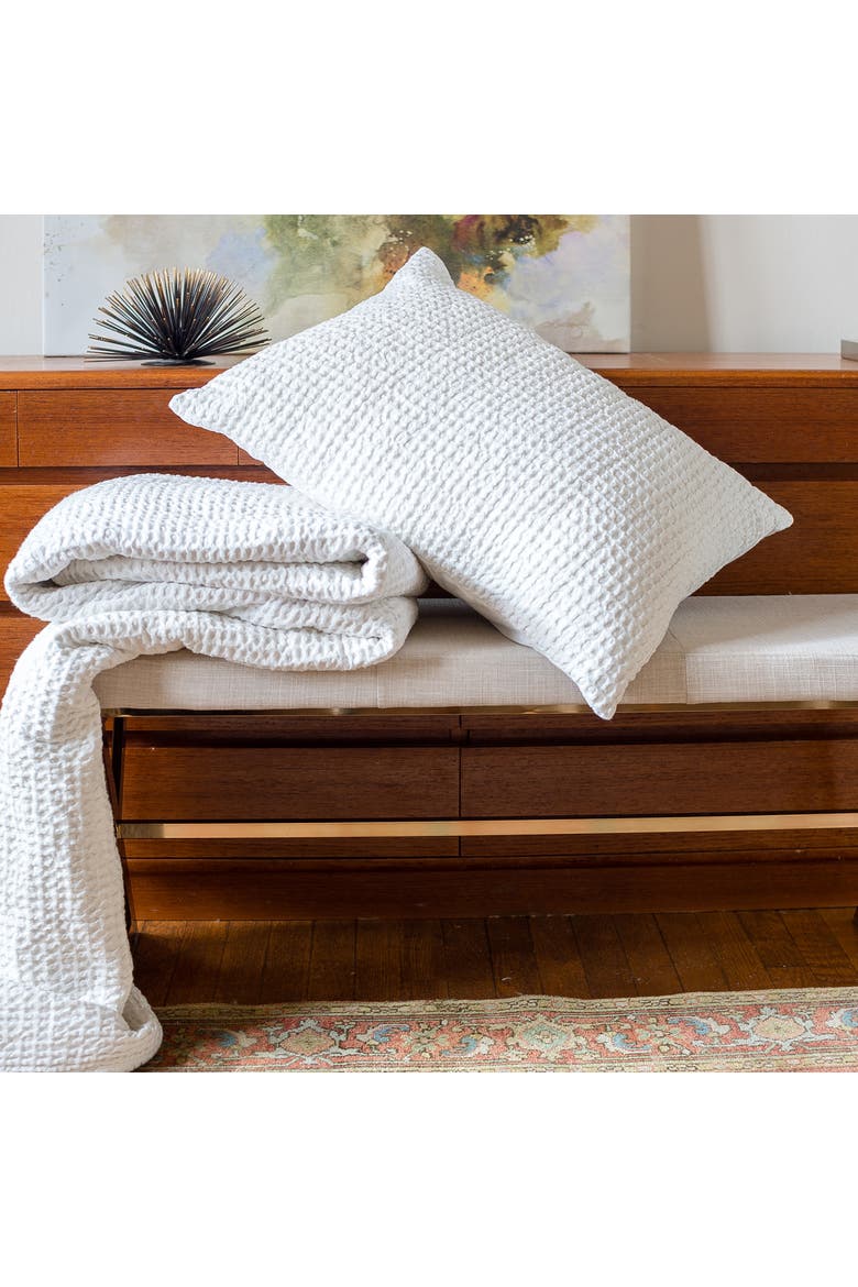 Waffle Coverlet, Alternate, color, White