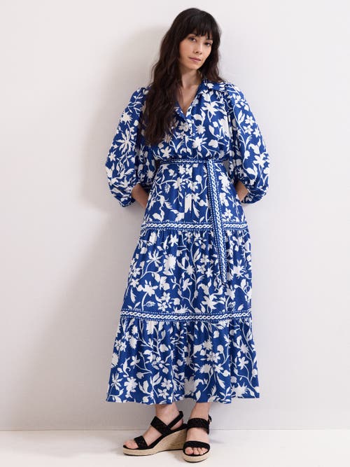 Phase Eight Floral Print Shirt Dress in Blue at Nordstrom, Size 6