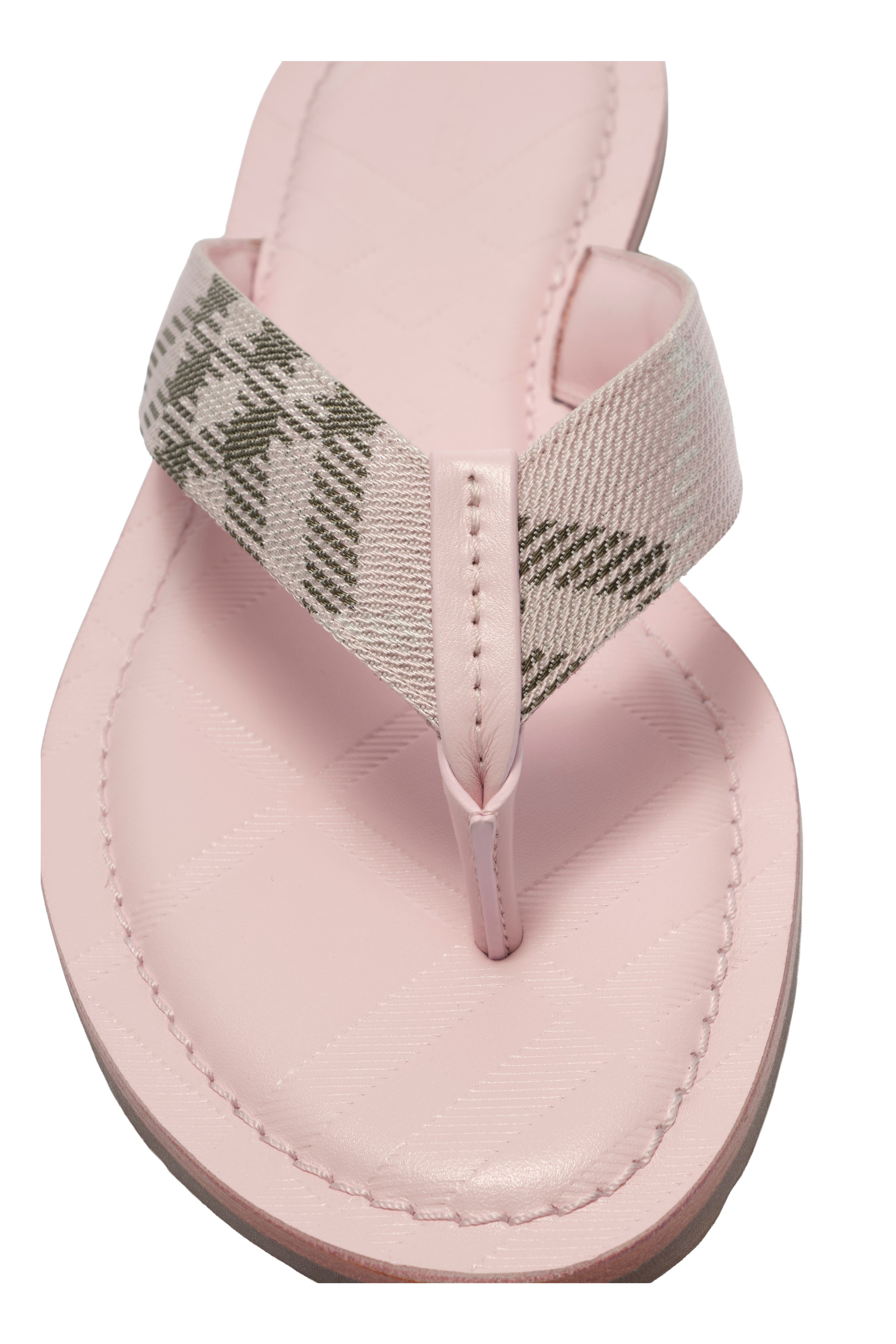 Burberry Check Pavilion Sandals, Alternate, color, Mallow Pink