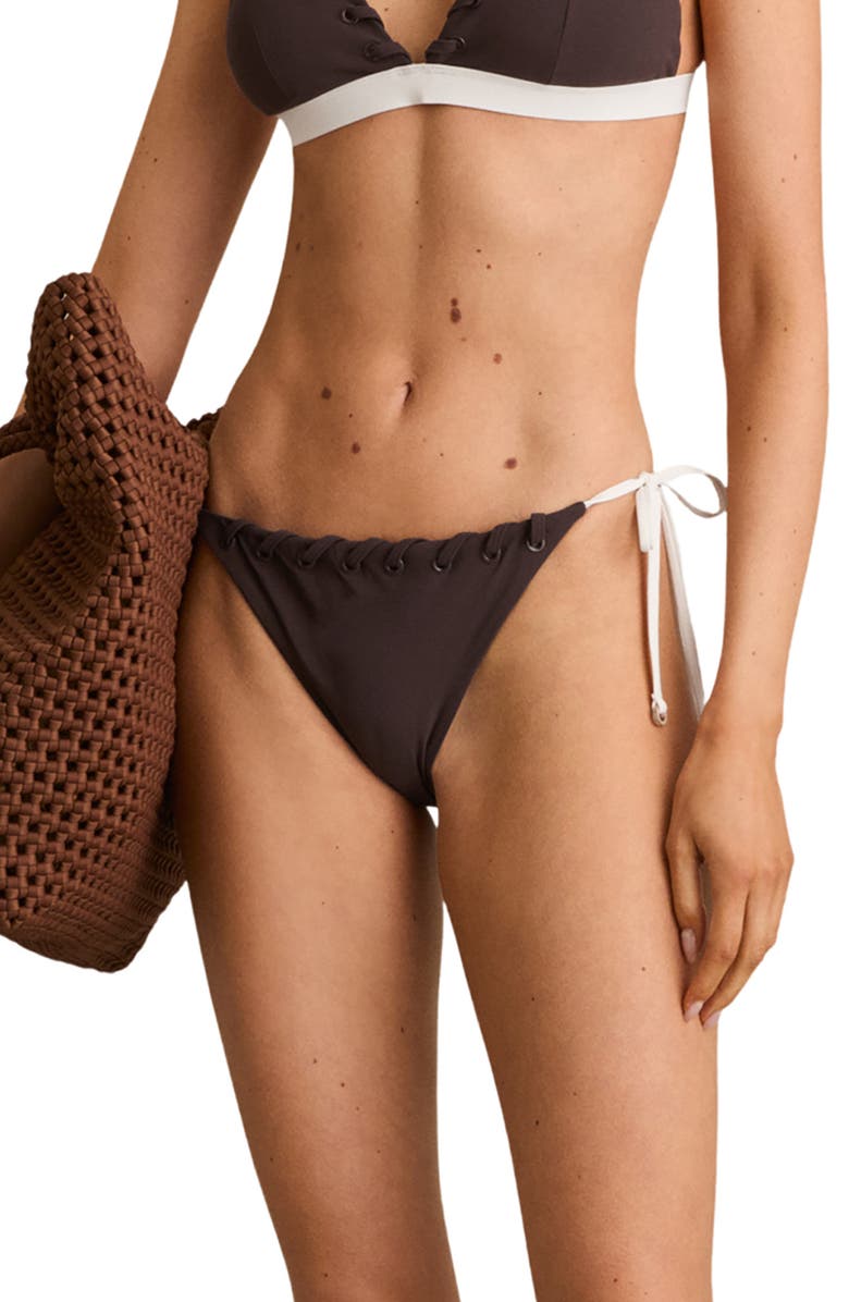 Reiss Sydney Bikini Bottoms, Main, color, Chocolate