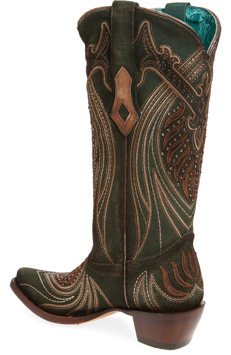 CORRAL Embroidered Overlay Western Boot, Alternate, color,