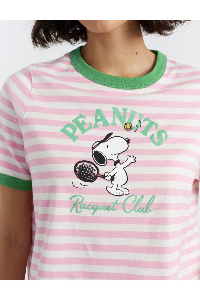 Cotton Peanuts Racquet Club T-Shirt, Alternate, color, Pink