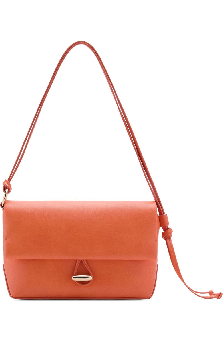 MANGO Faux Leather Shoulder Bag, Main, color, Orange