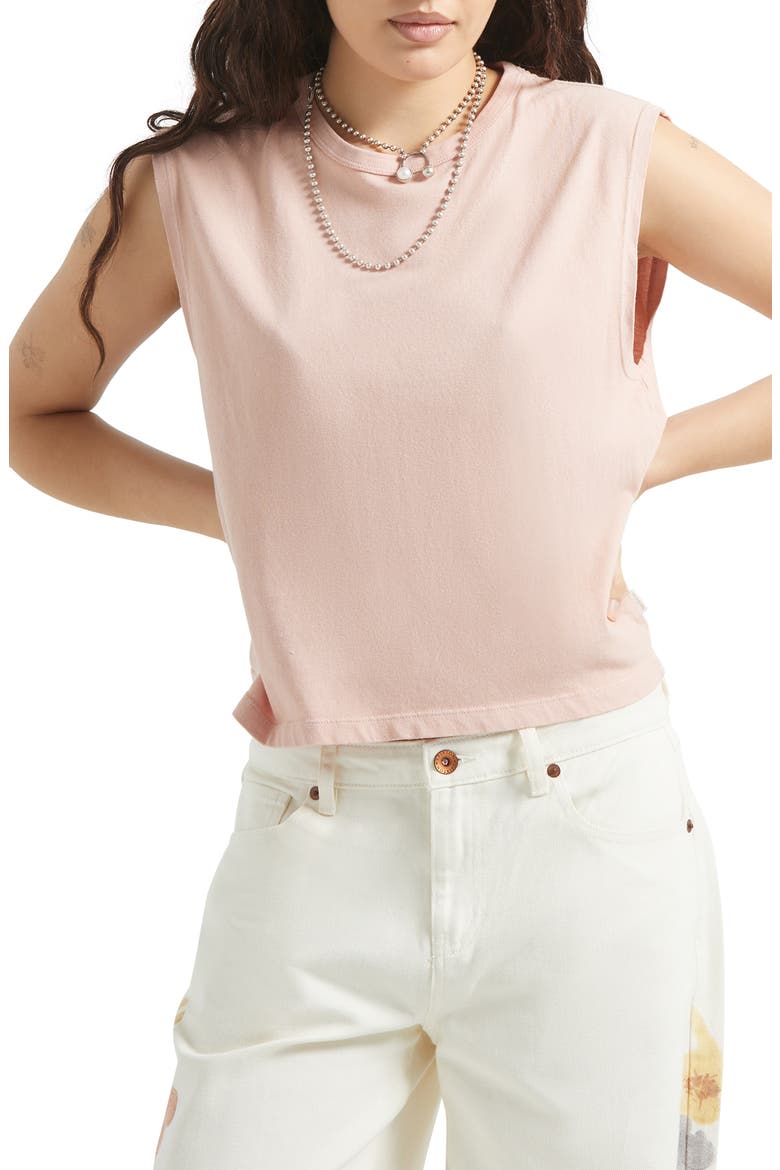 Carefree Organic Cotton Muscle Tank, Main, color, SILVER PINK
