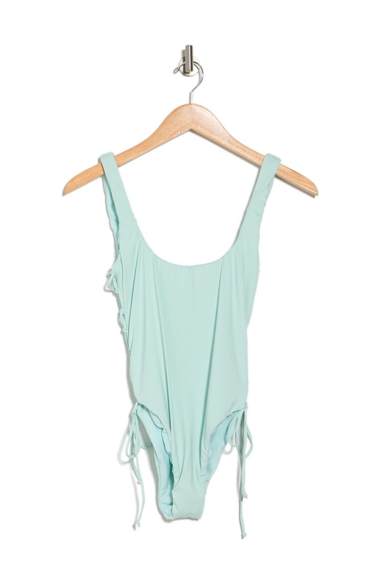 The Bikini Lab Solids Lace-up Side High-leg One Piece, Alternate, color, 