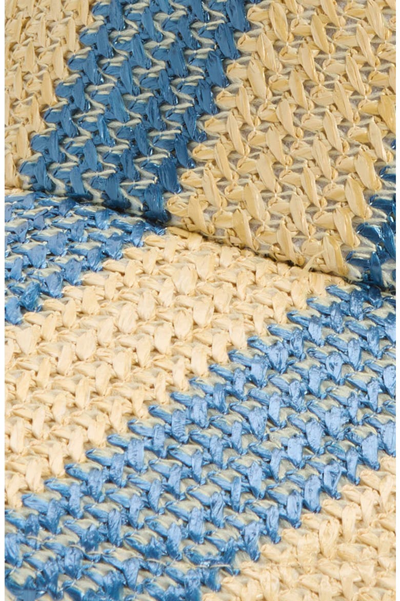 Stripe Raffia Visor, Alternate, color, TURQUOISE LAPIS