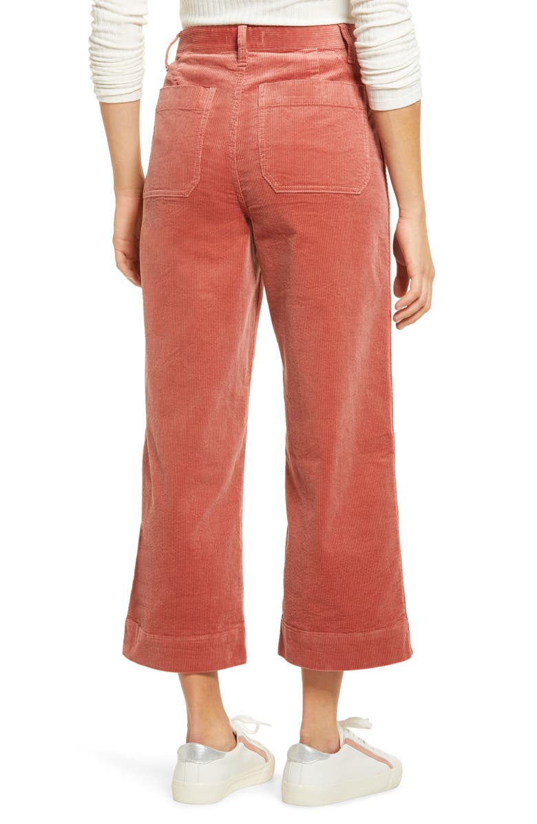Madewell Slim Emmett Corduroy Wide Leg Pants, Alternate, color, 