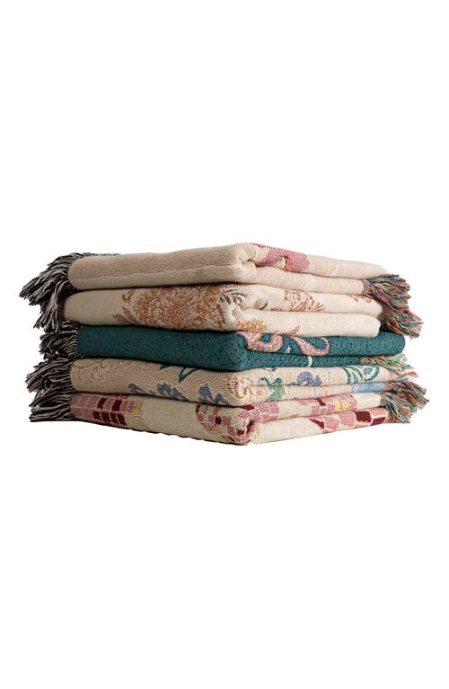 Deny Designs Pimlada Phuapradit Winter Garden Fringe Throw Blanket In Sand