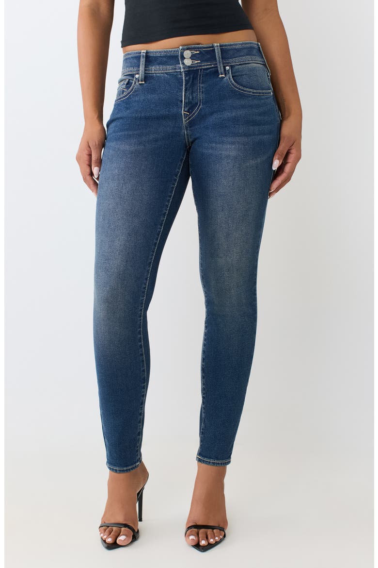 Jennie Double Button Super Skinny Jeans, Main, color, DARK LUNAR SHADOW WASH