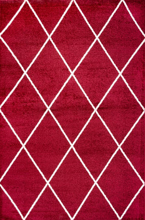 Cole Minimalist Diamond Trellis Area Rug