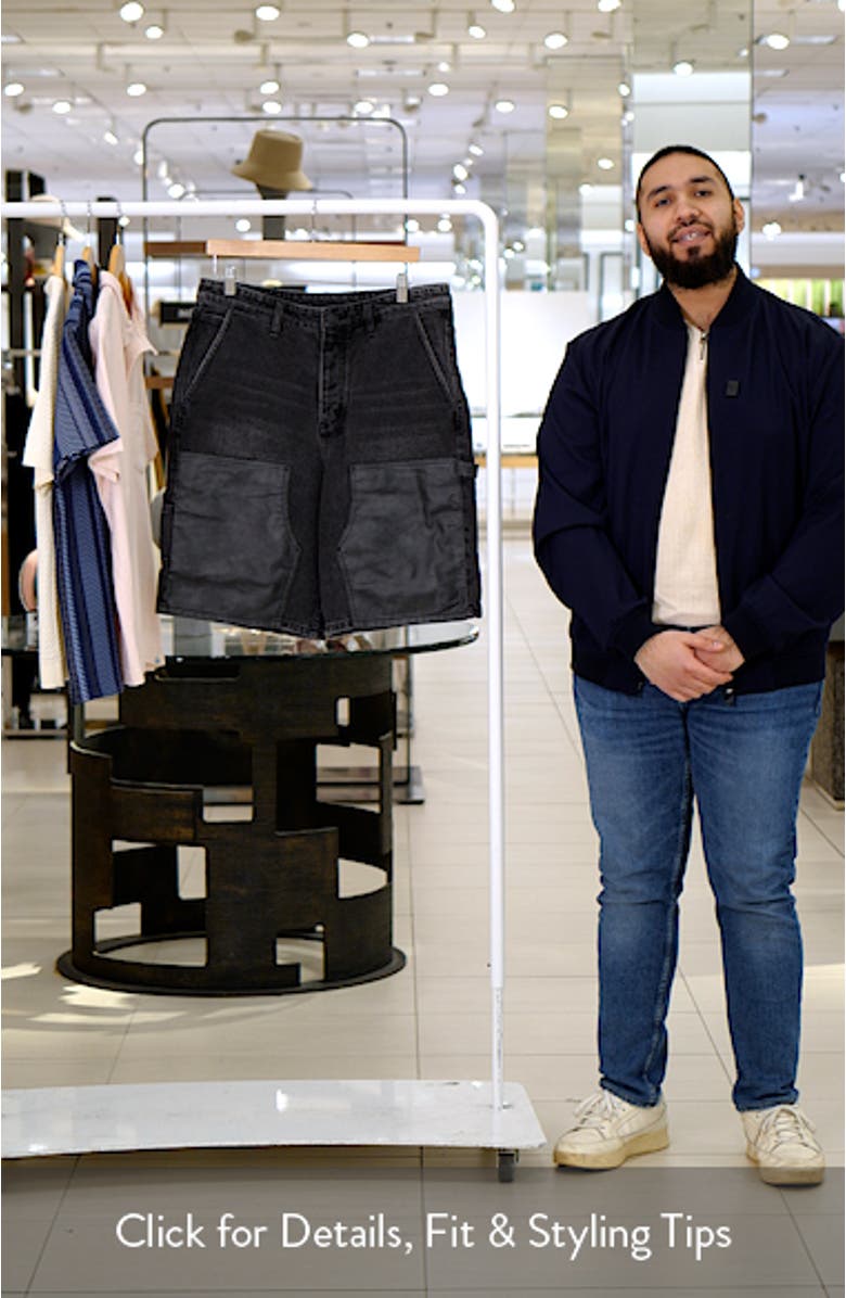 Maxx Operator Torqued Denim Shorts, sales video thumbnail