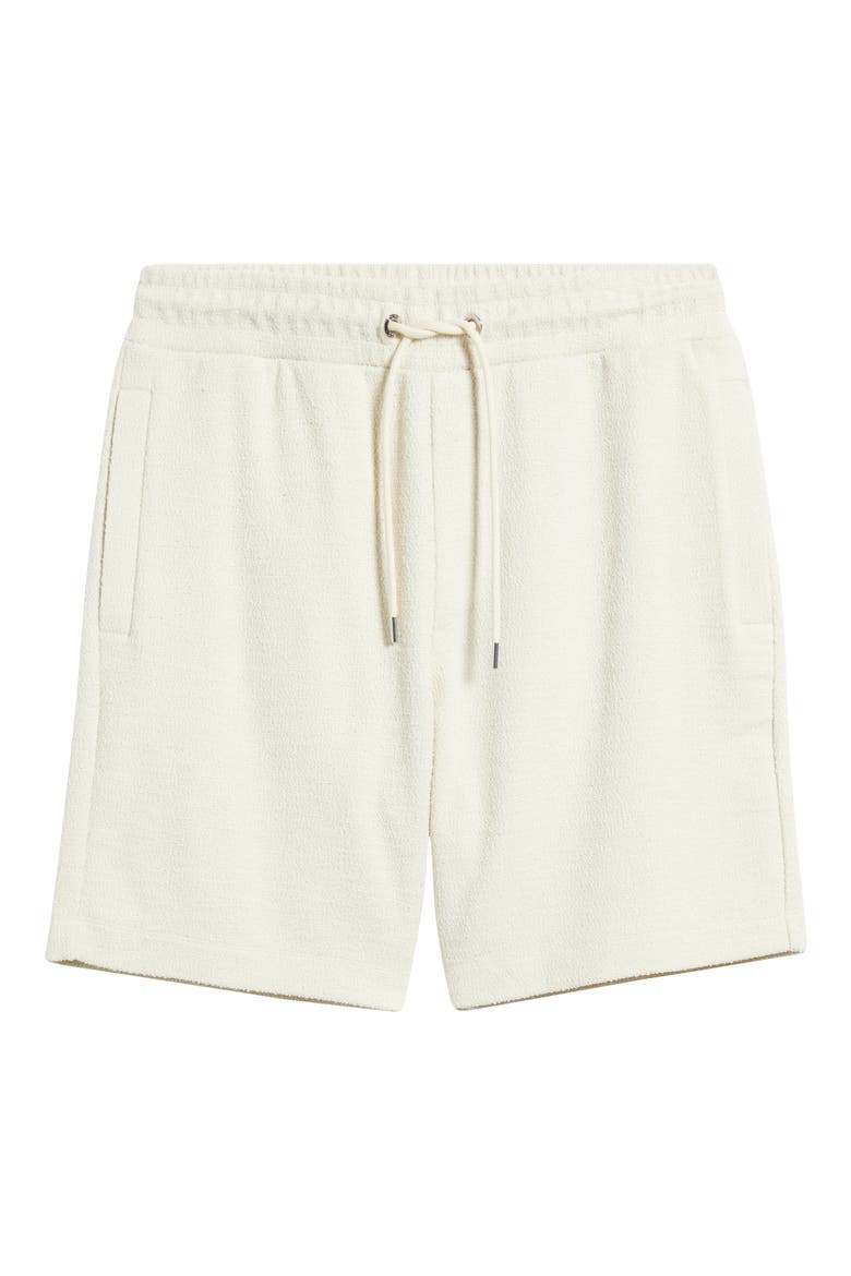 Leoni Drawstring Cotton Terry Cloth Shorts, Alternate, color, OPEN WHITE