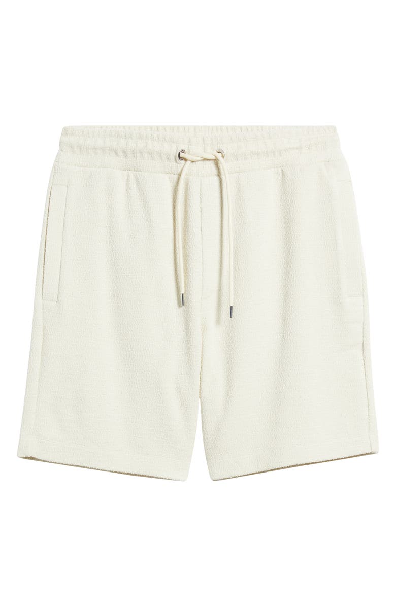BOSS Leoni Drawstring Cotton Terry Cloth Shorts, Alternate, color, Open White