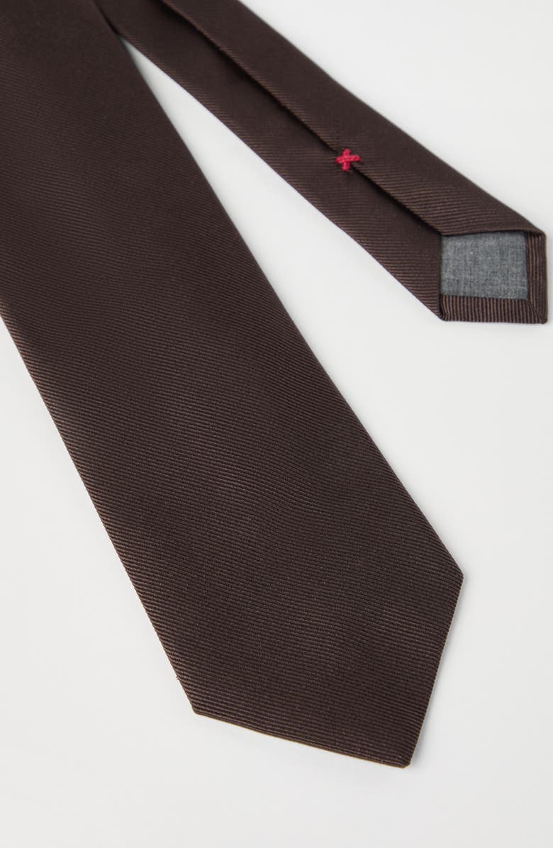 Brunello Cucinelli Silk twill tie, Alternate, color,