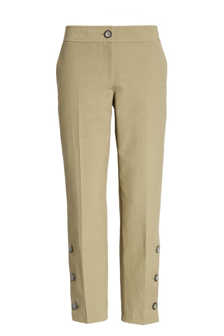 Slim Leg Crop Pants, Alternate, color, OLIVE COVERT