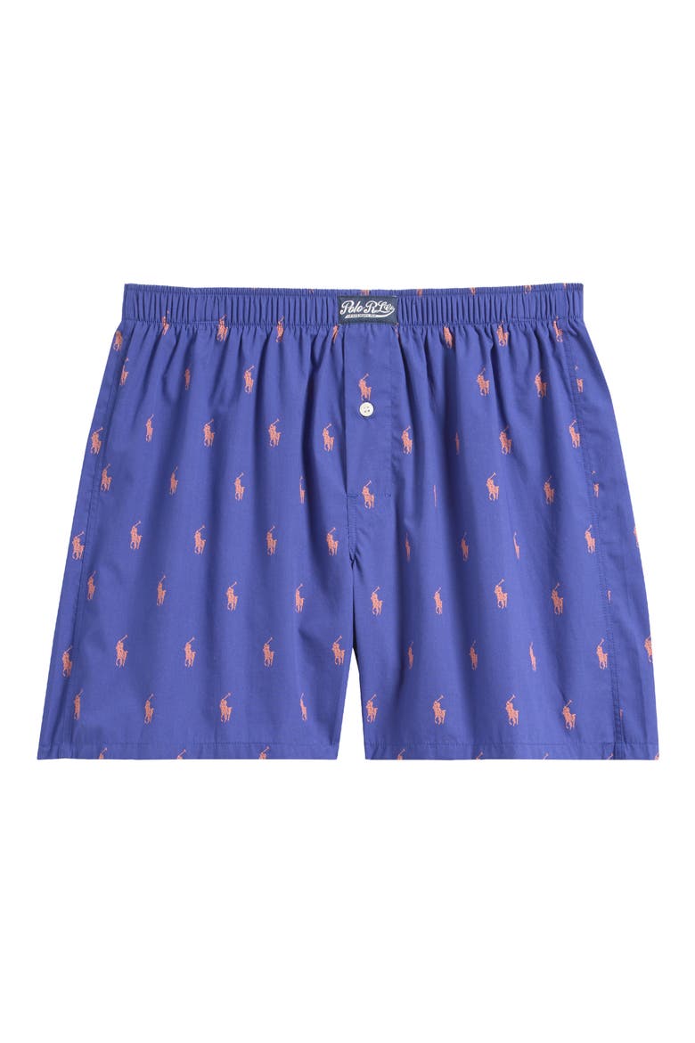 Woven Cotton Boxers, Alternate, color, BOSTON ROYAL SPRING MELON
