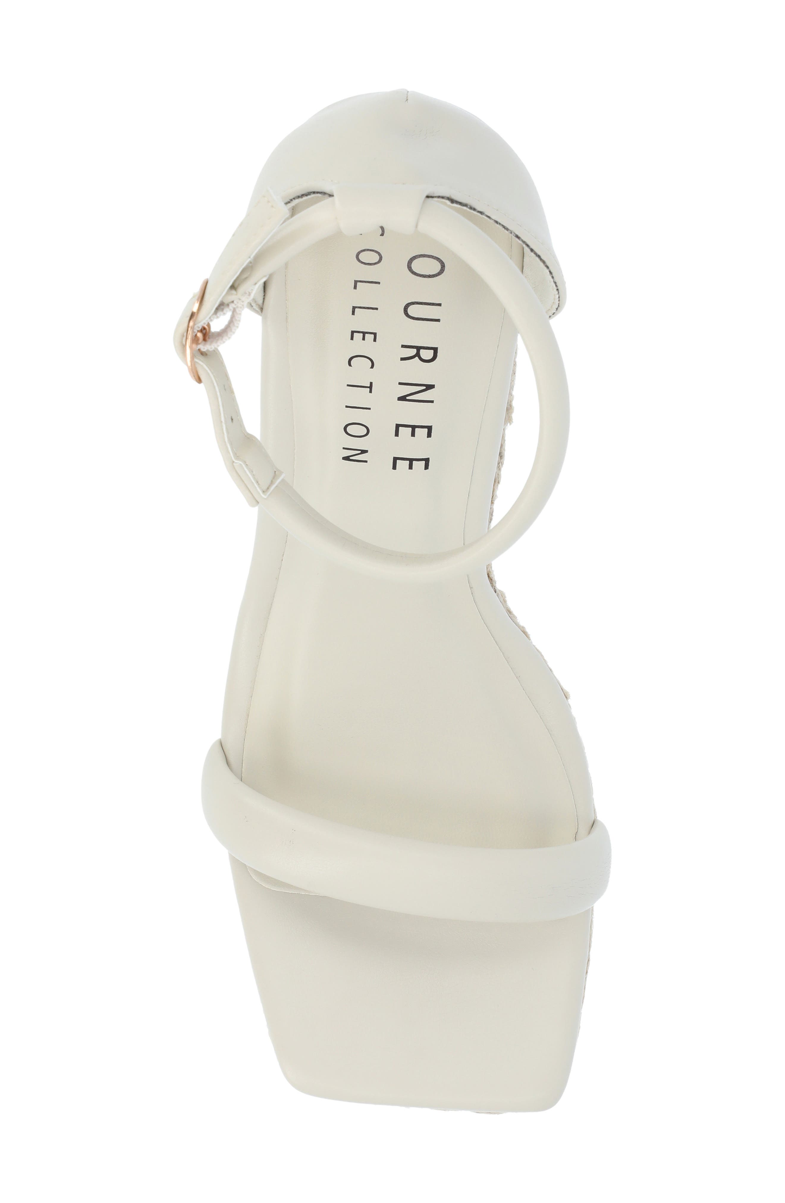 Journee Collection Olesia Espadrille Wedge Platform Sandal, Alternate, color, Bone