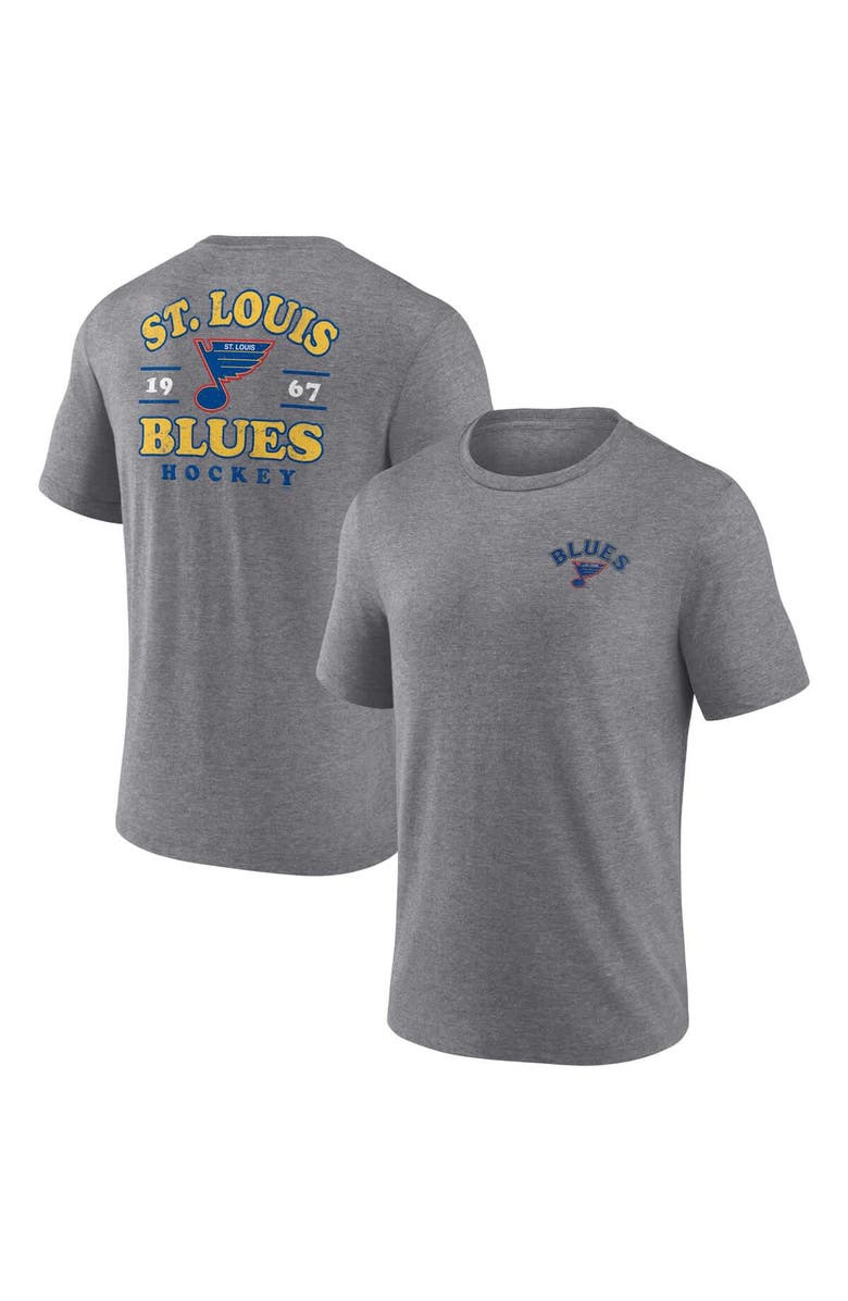 FANATICS Men's Fanatics  Heather Gray St. Louis Blues Winger Tri-Blend T-Shirt, Main, color, Heather Gray