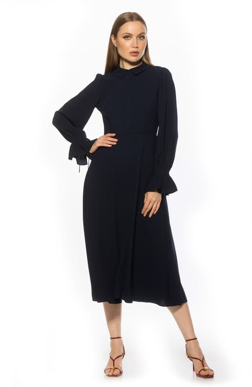 Alexia Admor Lana Fit & Flare Midi Dress In Blue