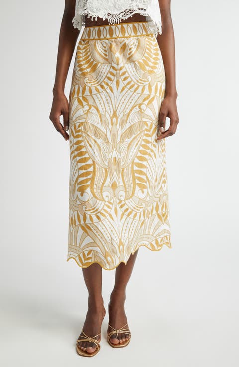 スカート FARM Rio SS25 Cream linen blend skirt (332942 L0029) 24113099_54717421_600.jpg