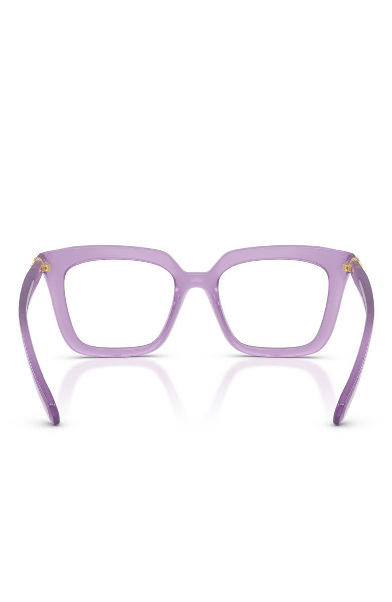 Swarovski 51mm Square Optical Glasses, Alternate, color, Milky Lilac/ Demo Lens