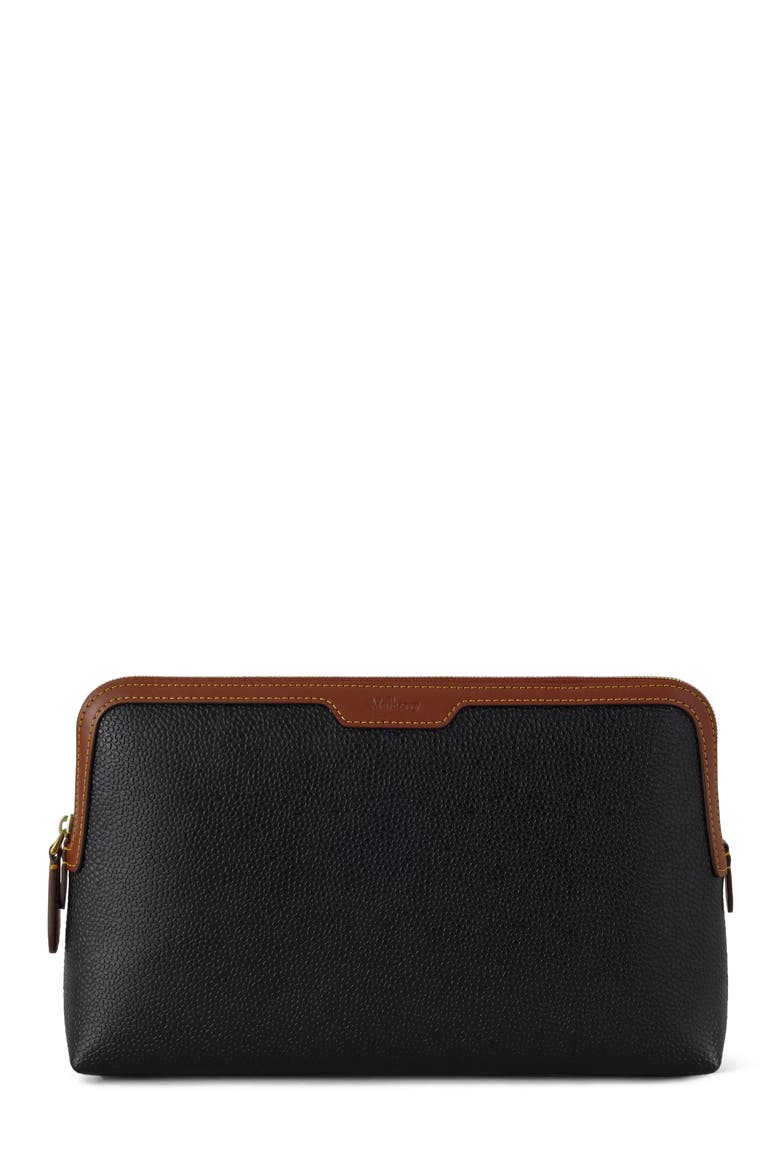 Medium Cosmetic Pouch, Main, color, Black-Cognac