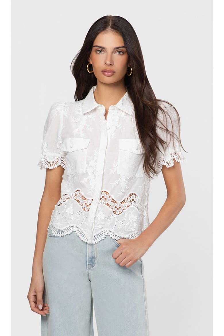Mina 3D Voile Shirt, Alternate, color, White