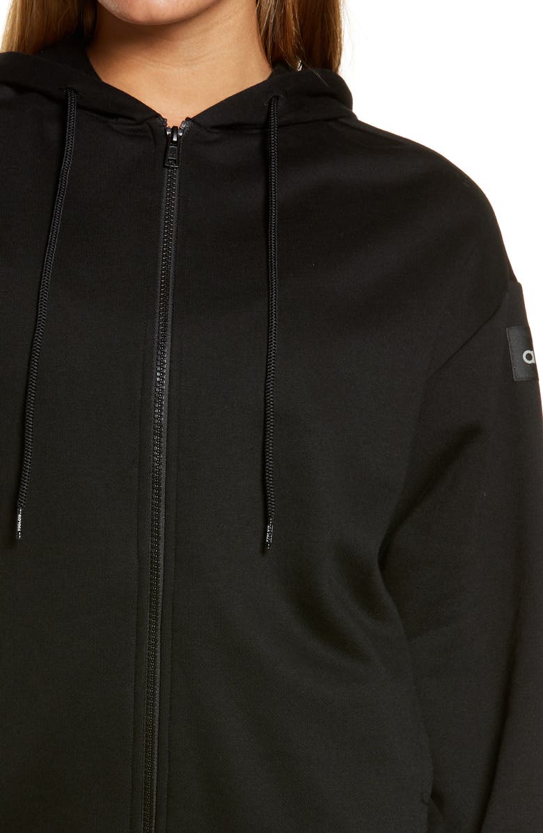 Alo Hype Full Zip Hoodie, Alternate, color, 
