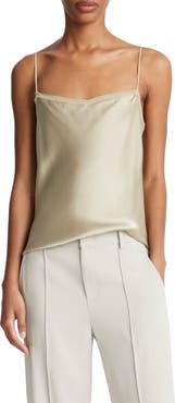 Vince Chiffon Trim Satin Camisole