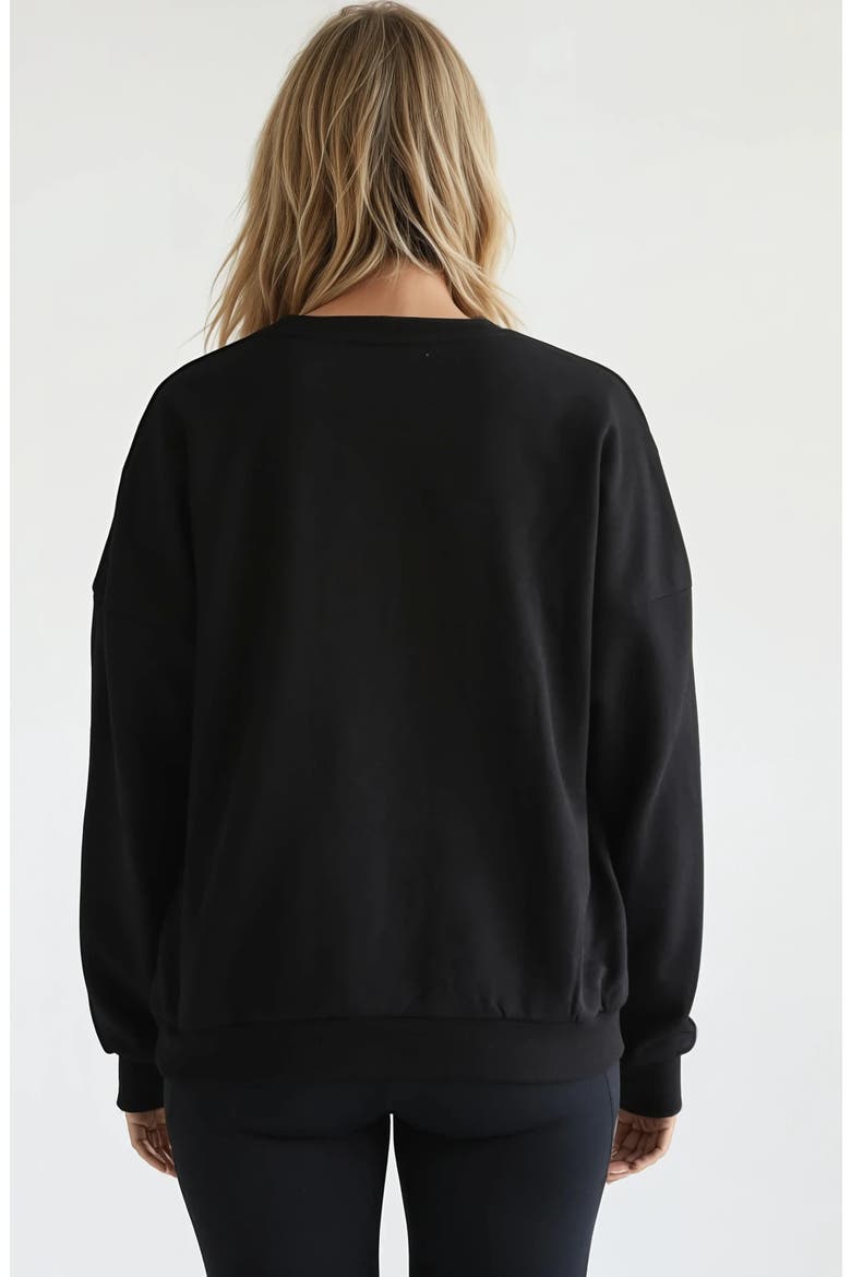 Isabella Organic Nursing and Pregnancy Sweatshirt, Alternate, color, Noir