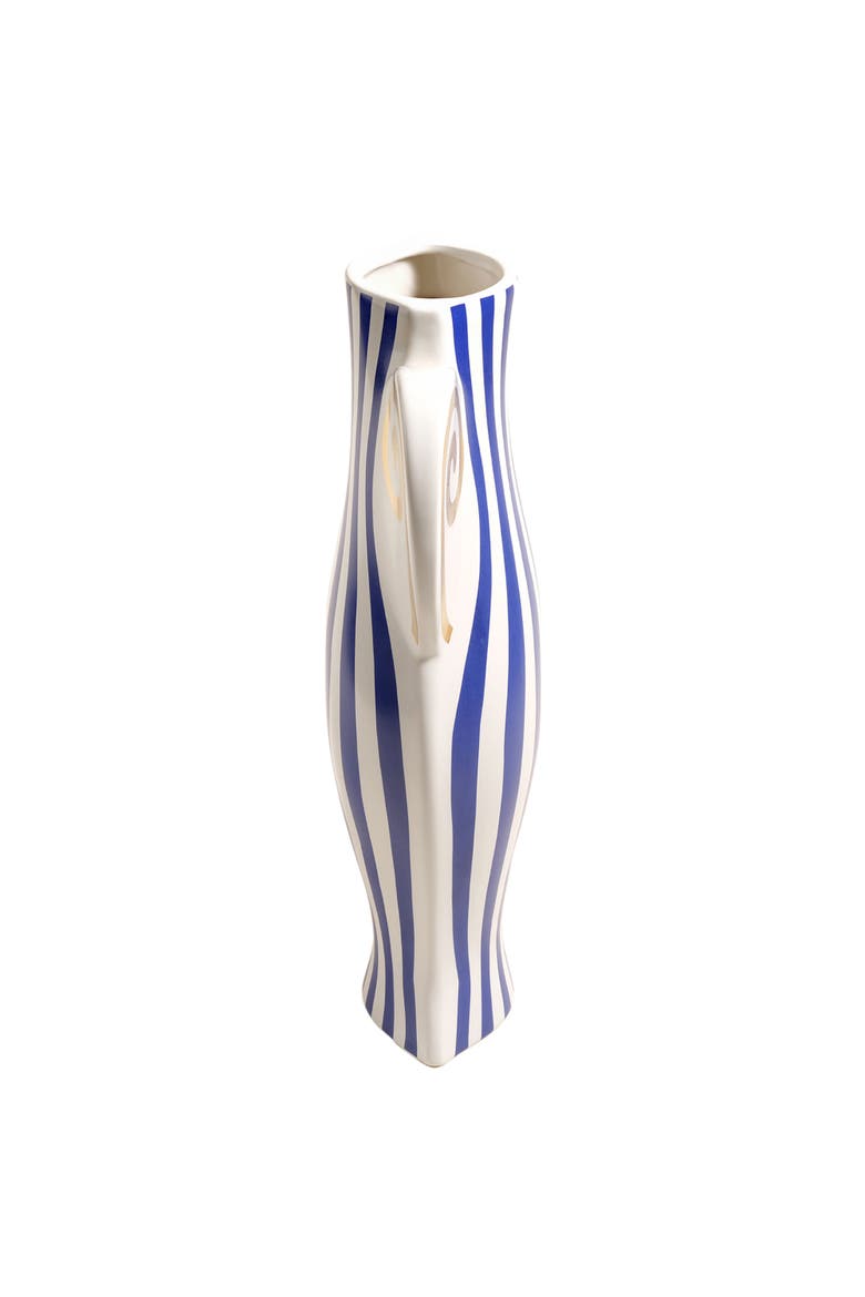 Longhu Ceramic Vase 14 In, Alternate, color, Blue