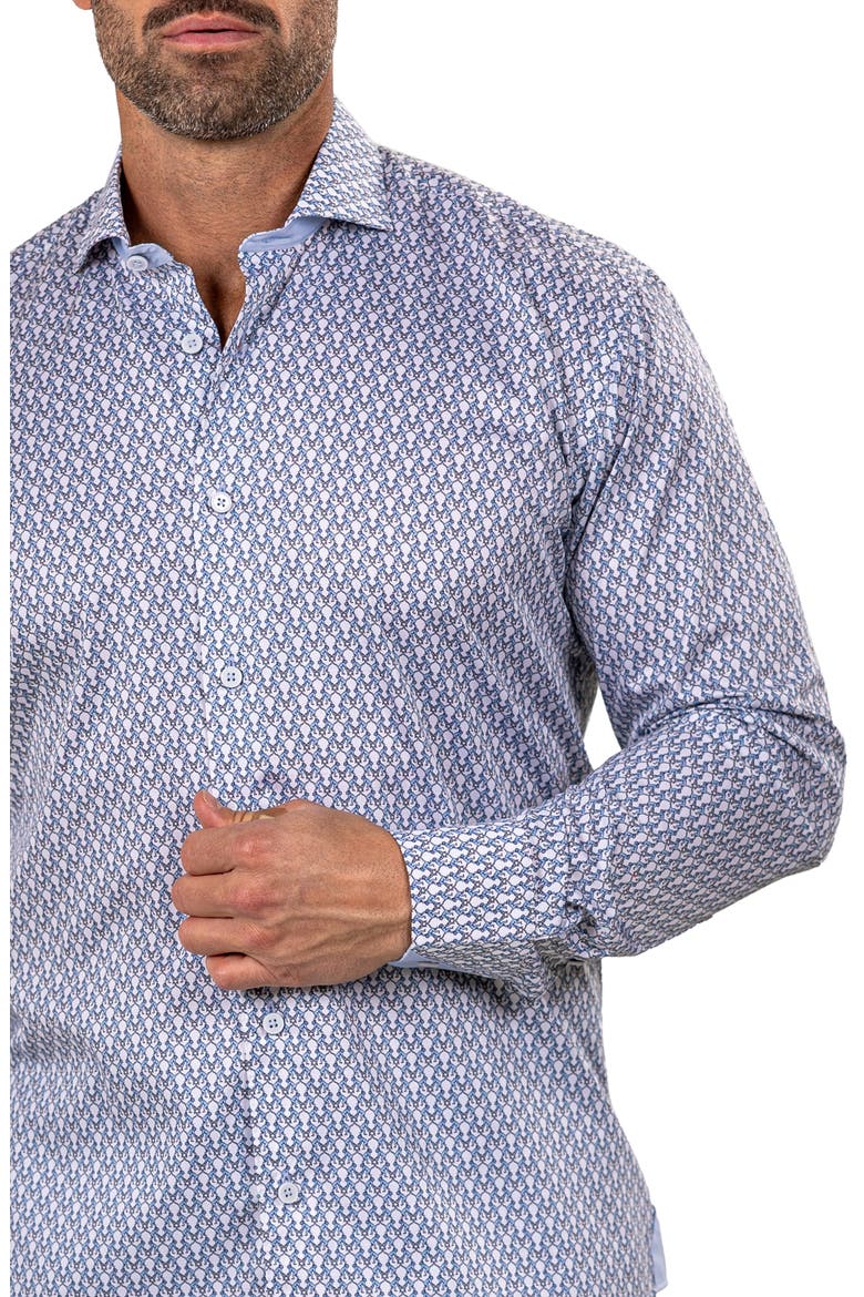 Einstein Marthyr 0245 Contemporary Fit Button-Up Shirt, Alternate, color, WHITE BLUE
