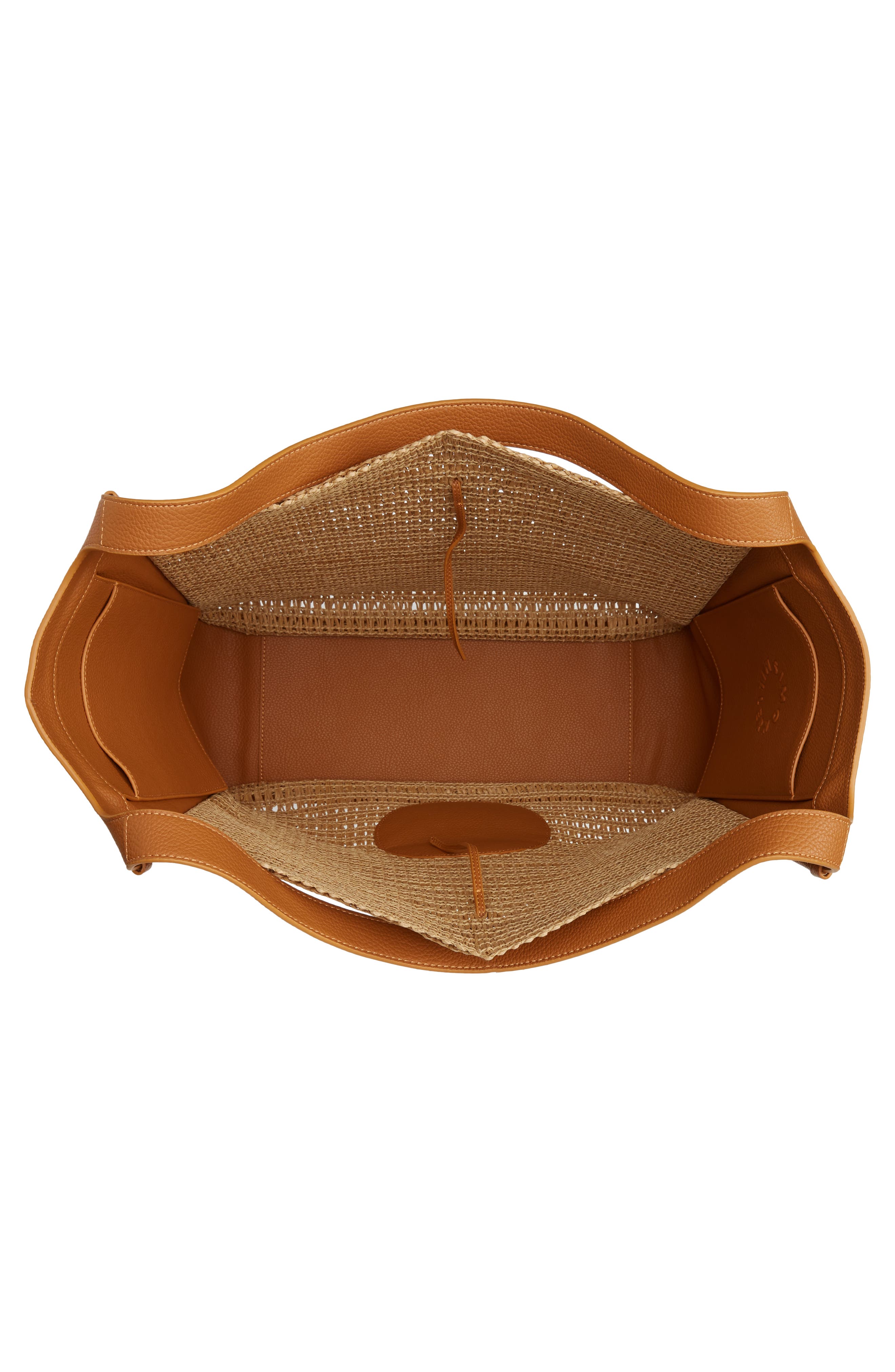 Simon Miller Banyan Leather & Paper Straw Tote Bag, Alternate, color, 