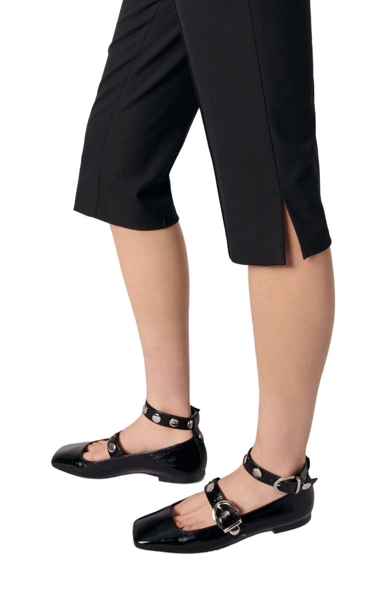 maje Capri suit trousers, Alternate, color, Black