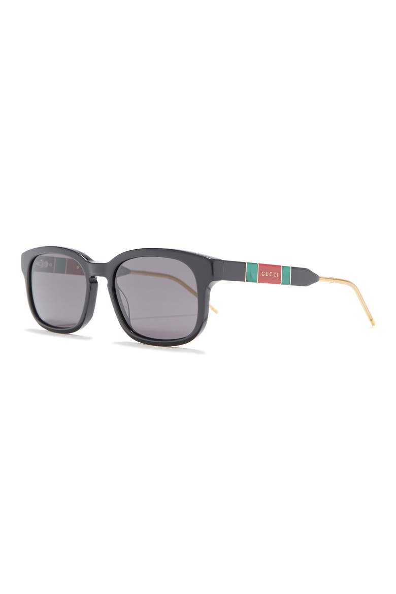 55mm Square Sunglasses, Alternate, color, BLACK BLACK GREY
