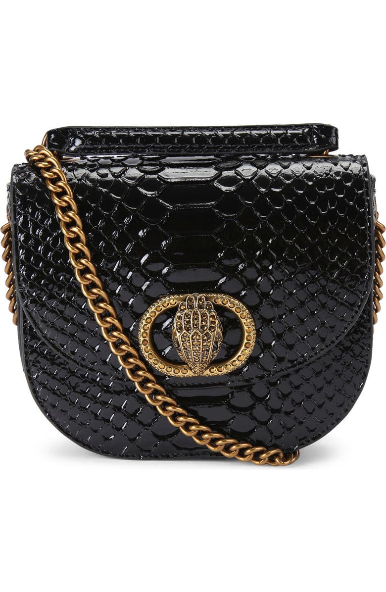 Kurt Geiger London Chelsea Leather Saddle Bag, Main, color,