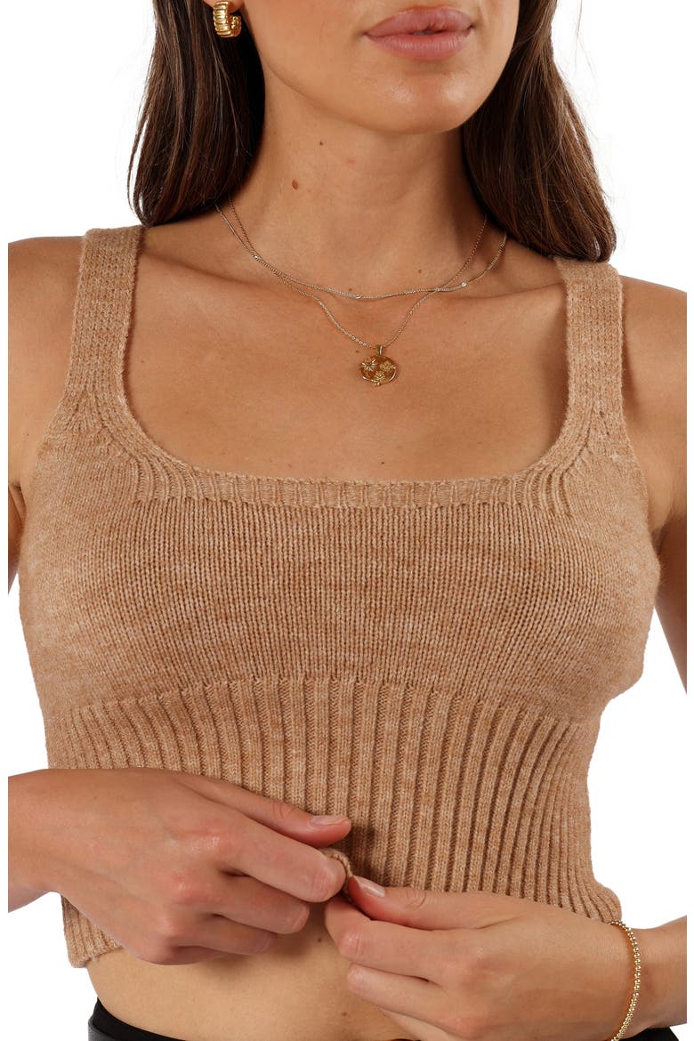 Isabel Crop Sweater Tank, Alternate, color, BEIGE
