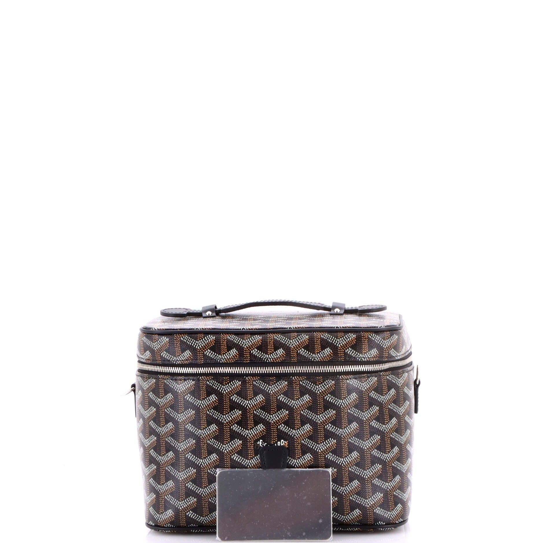 Pre-Owned Goyard Muse Vanity Case Coated Canvas, Alternate, color, Black