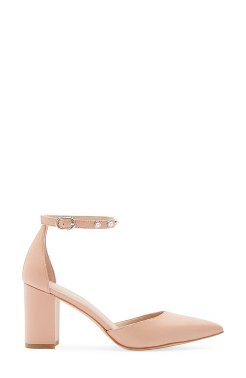 Stuart Weitzman Faux Pearl Block Heel Pump
