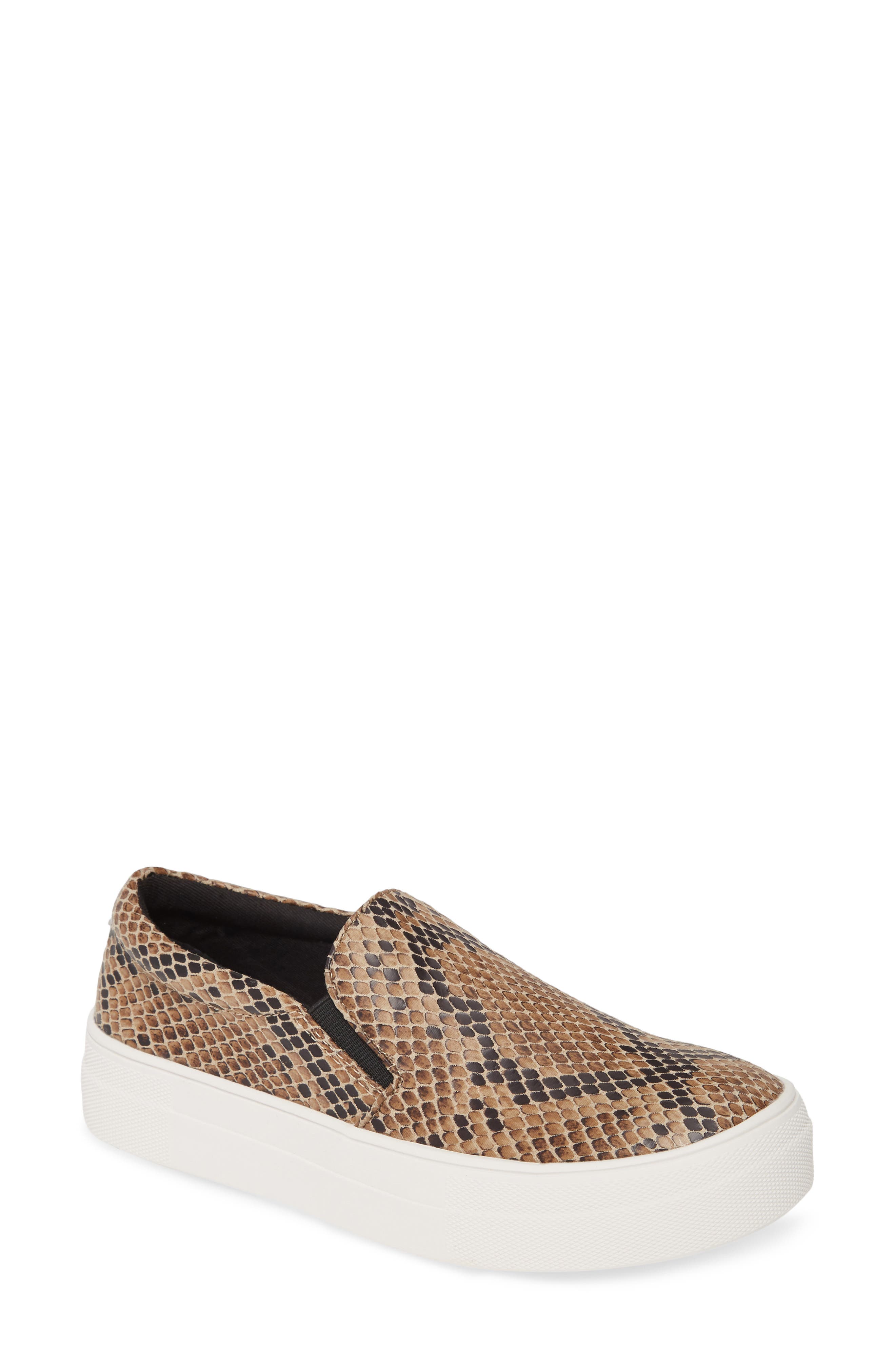 Gills Platform Slip-On Sneaker, Main, color, TAUPE SNAKE PRINT