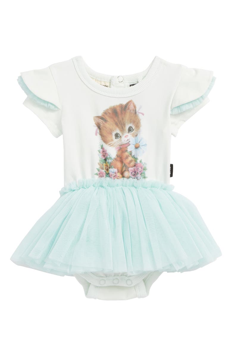 Rock Your Baby Kitty Kat Circus Bodysuit Dress, Main, color, 