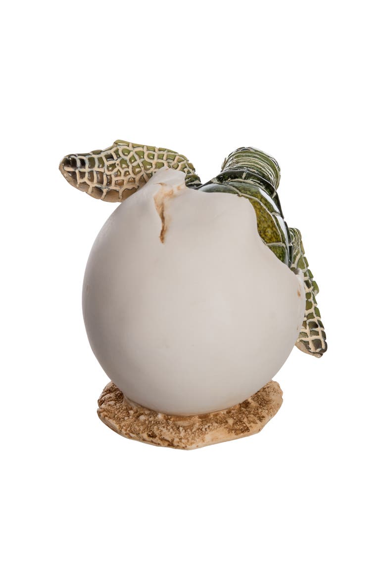 Baby Turtle In Shell Figurine, Alternate, color, Green