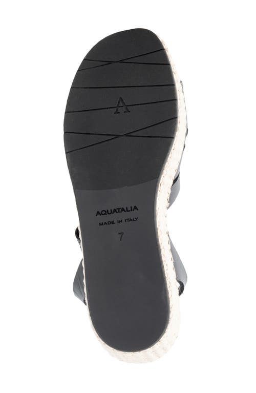 Aquatalia Diana Luxe Water Repellent Platform Sandal In Black